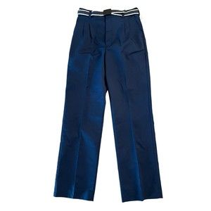 The Fox Collection Navy Blue Pants Slacks With Belt Vintage 80s Size 16 NWT